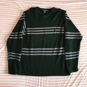 green striped sweater